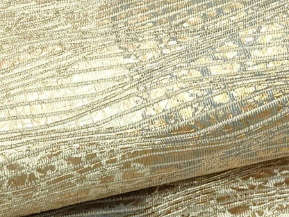 平和屋着物＊夏物　太鼓柄袋帯　市松文様　金糸　正絹　逸品　CABJ8854rv