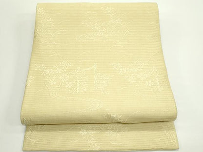 平和屋着物＊夏物　全通柄　京袋帯　引き抜き帯　草花文　正絹　逸品　CABJ8855rv
