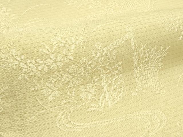 平和屋着物＊夏物　全通柄　京袋帯　引き抜き帯　草花文　正絹　逸品　CABJ8855rv