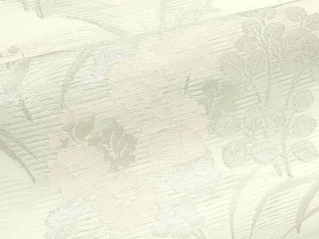 平和屋着物＊夏物　六通柄袋帯　草花文　銀糸　CABJ8856rv