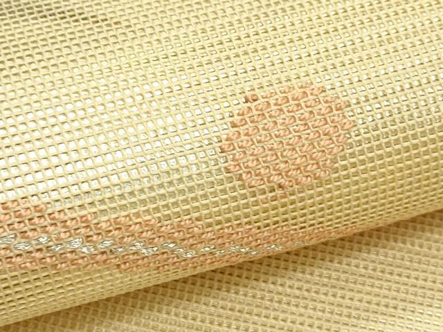平和屋着物＊夏物　六通柄袋帯　露芝文　銀糸　正絹　逸品　CABJ8857rv