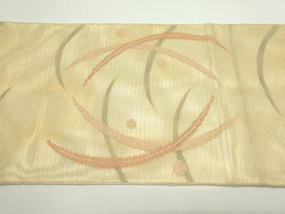 平和屋着物＊夏物　六通柄袋帯　露芝文　銀糸　正絹　逸品　CABJ8857rv