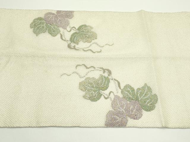 平和屋着物＊夏物　太鼓柄袋帯　蔦の葉文　金銀糸　正絹　逸品　CABJ8860rv
