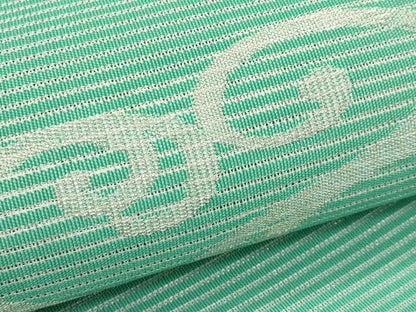 平和屋着物＊夏物　八寸名古屋帯　絽綴れ　立波文　金銀糸　正絹　逸品　CABJ8869rv