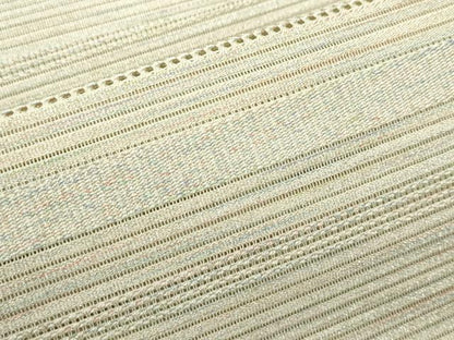 平和屋着物＊夏物　八寸名古屋帯　絽綴れ　横段文　銀糸　正絹　逸品　CABJ8870rv