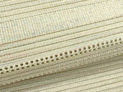 平和屋着物＊夏物　八寸名古屋帯　絽綴れ　横段文　銀糸　正絹　逸品　CABJ8870rv