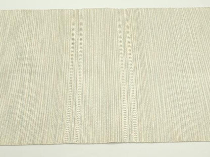 平和屋着物＊夏物　八寸名古屋帯　絽綴れ　横段文　銀糸　正絹　逸品　CABJ8870rv