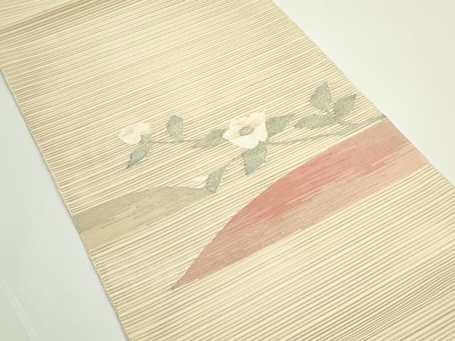 平和屋着物＊夏物　八寸名古屋帯　絽綴れ　枝花文　金銀糸　正絹　逸品　CABJ8872rv