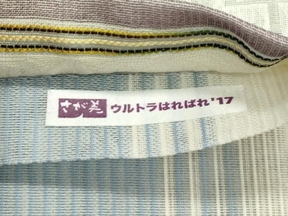 平和屋着物＊夏物　両面　全通柄袋帯　更紗横段文　さが美扱い　正絹　逸品　CABJ8881rv