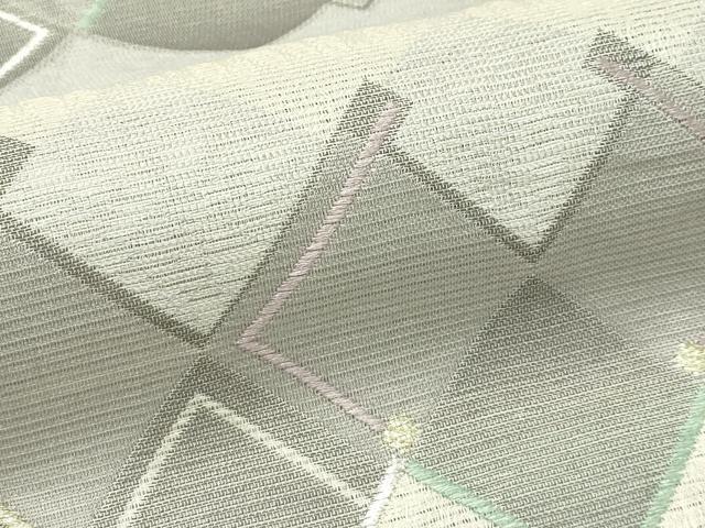平和屋着物＊夏物　六通柄袋帯　菱文様　金銀糸　正絹　逸品　CABJ8884rv