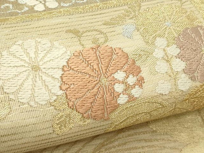 平和屋着物＊夏物　六通柄袋帯　唐織　氷室　鳳凰立波文　金銀糸　鈴乃屋扱い　正絹　逸品　CABJ8885rv