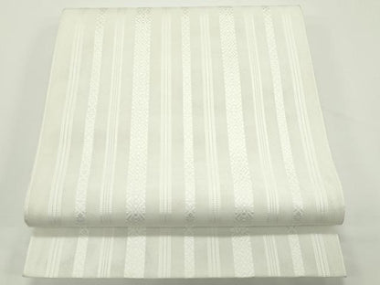平和屋着物＊夏物　八寸名古屋帯　博多織　紗献上　生成り色　CABJ8901rv