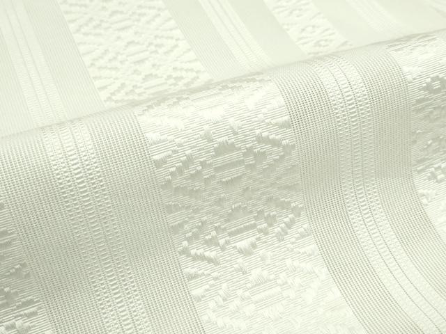 平和屋着物＊夏物　八寸名古屋帯　博多織　紗献上　生成り色　CABJ8951rv