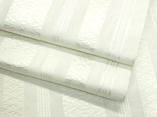 平和屋着物＊夏物　八寸名古屋帯　博多織　紗献上　生成り色　CABJ8961rv