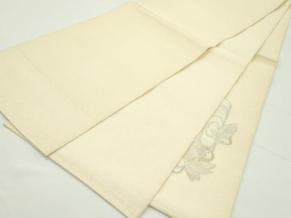 平和屋着物＊夏物　太鼓柄袋帯　絽綴れ　光琳水　鴛鴦　金銀糸　正絹　逸品　CABJ8966rv
