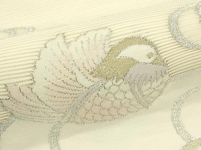 平和屋着物＊夏物　太鼓柄袋帯　絽綴れ　光琳水　鴛鴦　金銀糸　正絹　逸品　CABJ8966rv