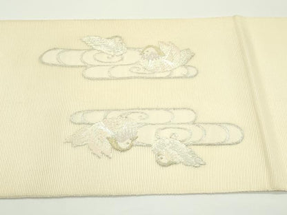 平和屋着物＊夏物　太鼓柄袋帯　絽綴れ　光琳水　鴛鴦　金銀糸　正絹　逸品　CABJ8966rv