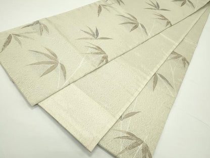 平和屋着物＊夏物　六通柄袋帯　枝葉文　金糸　正絹　逸品　CABJ8967rv