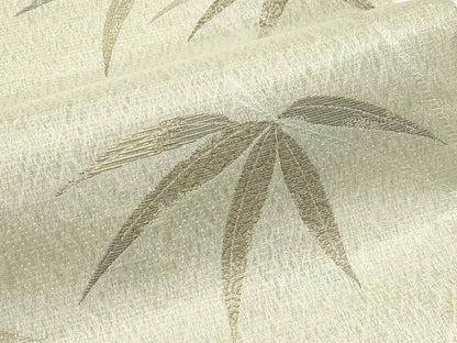 平和屋着物＊夏物　六通柄袋帯　枝葉文　金糸　正絹　逸品　CABJ8967rv