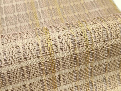 平和屋着物＊夏物　太鼓柄袋帯　間道　金糸　正絹　逸品　CABJ8969rv
