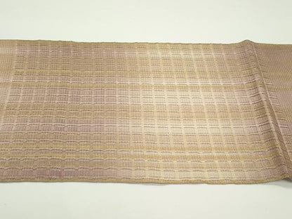 平和屋着物＊夏物　太鼓柄袋帯　間道　金糸　正絹　逸品　CABJ8969rv
