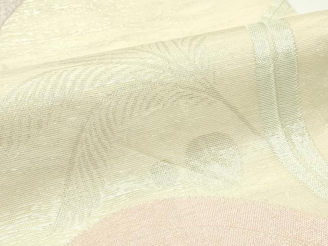 平和屋着物＊夏物　六通柄袋帯　草木文　銀糸　正絹　逸品　CABJ8972rv
