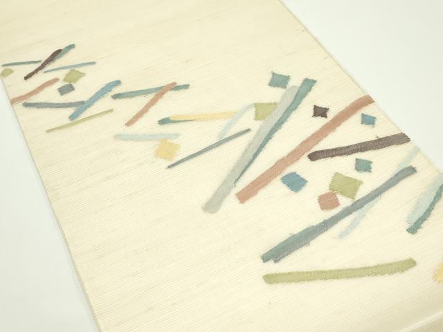 平和屋着物＊夏物　太鼓柄袋帯　すくい織　箔散らし　正絹　逸品　CABJ8973rv