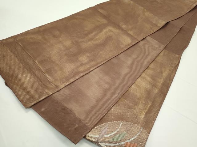 平和屋着物＊夏物　太鼓柄袋帯　流水桔梗文　銀糸　正絹　逸品　CABJ8974rv