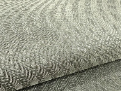平和屋着物＊夏物　六通柄袋帯　流水文　銀通し地　正絹　逸品　CABJ8975rv