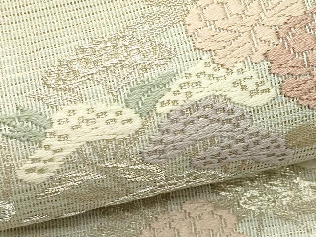 平和屋着物＊夏物　六通柄袋帯　唐織　竜田川　秋草文　金銀糸　正絹　逸品　CABJ8976rv