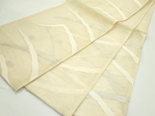 平和屋着物＊夏物　六通柄袋帯　露芝文　銀糸　正絹　逸品　未使用　CABJ8979rv
