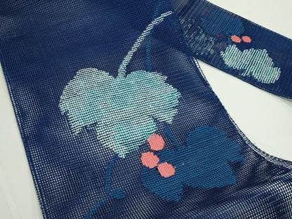 平和屋着物＊夏物　八寸名古屋帯　羅　蔦の葉文　正絹　逸品　未使用　CABJ8983rv
