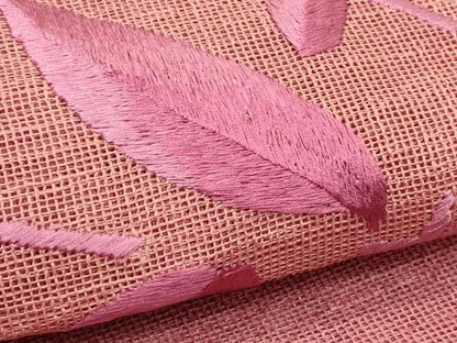 平和屋着物＊夏物　八寸名古屋帯　総刺繍　枝花文　CABJ8985rv