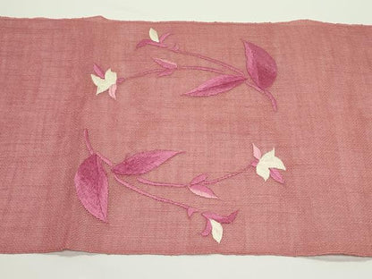 平和屋着物＊夏物　八寸名古屋帯　総刺繍　枝花文　CABJ8985rv