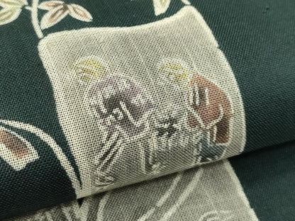 平和屋着物＊夏物　九寸開き名古屋帯　型染め　人物風景文　正絹　逸品　CABJ8986rv