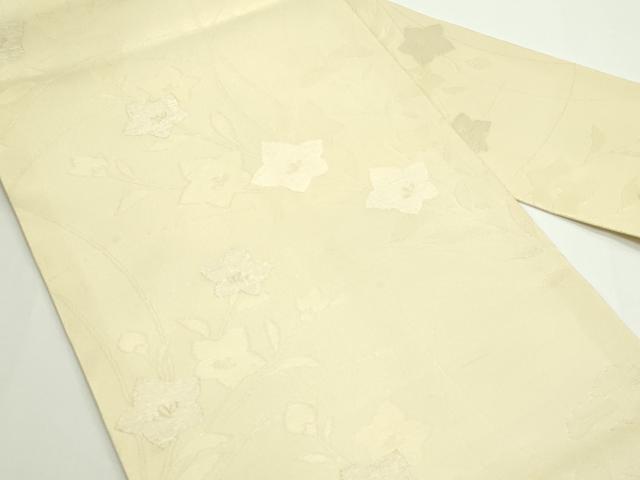 平和屋着物＊夏物　九寸名古屋帯　桔梗　銀糸　正絹　逸品　CABJ8990rv