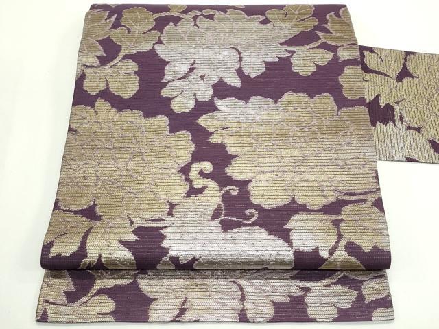 平和屋着物＊夏物　西陣　川島織物　九寸名古屋帯　牡丹　金銀糸　正絹　逸品　CABJ8993rv