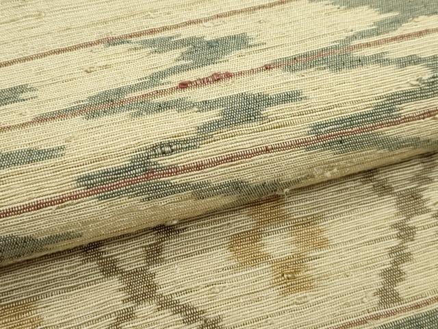 平和屋着物＊夏物　八寸名古屋帯　絣文様　正絹　逸品　CABJ8998rv