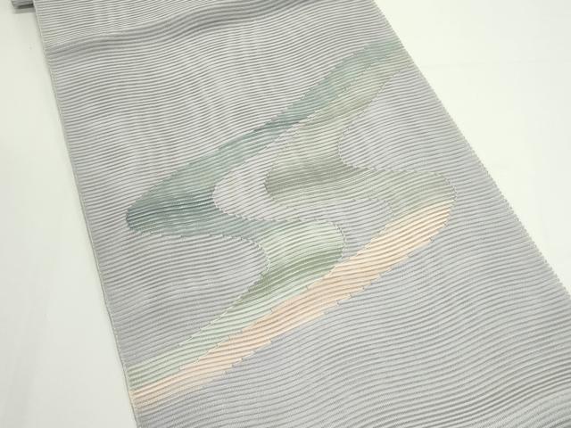 平和屋着物＊夏物　八寸名古屋帯　絽綴れ　流水文　正絹　逸品　CABJ9006rv