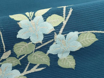 平和屋着物＊夏物　八寸名古屋帯　絽綴れ　花鳥文　金銀糸　正絹　逸品　CABJ9009rv