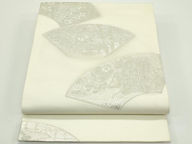 平和屋着物＊夏物　松尾光琳　六通柄袋帯　地紙秋草文　銀糸　正絹　逸品　未使用　CABJ9013rv