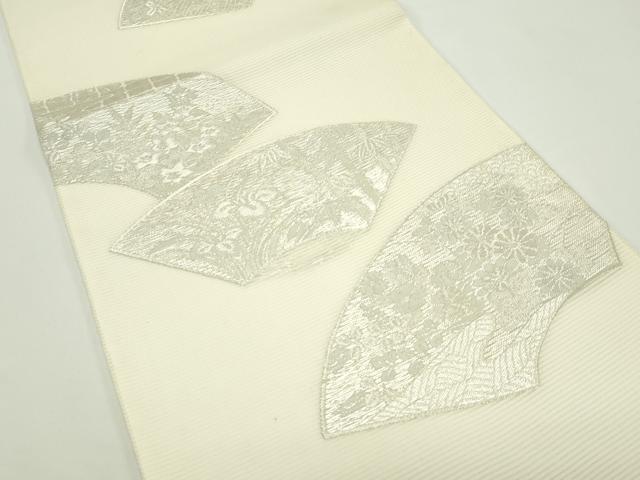 平和屋着物＊夏物　松尾光琳　六通柄袋帯　地紙秋草文　銀糸　正絹　逸品　未使用　CABJ9013rv
