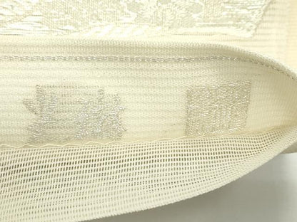 平和屋着物＊夏物　松尾光琳　六通柄袋帯　地紙秋草文　銀糸　正絹　逸品　未使用　CABJ9013rv