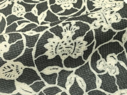 平和屋着物＊夏物　九寸開き名古屋帯　型染め　花唐草文　正絹　逸品　CABJ9028rv