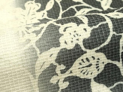 平和屋着物＊夏物　九寸開き名古屋帯　型染め　花唐草文　正絹　逸品　CABJ9028rv