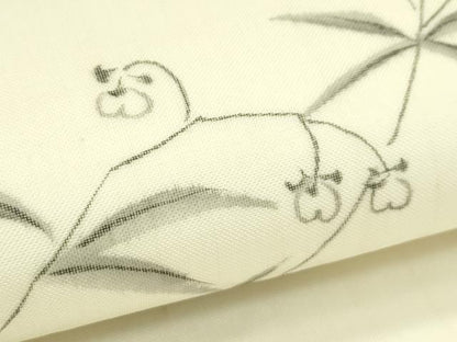 平和屋着物＊夏物　九寸開き名古屋帯　作家物　手描き　草花文　正絹　逸品　未使用　CABJ9029rv