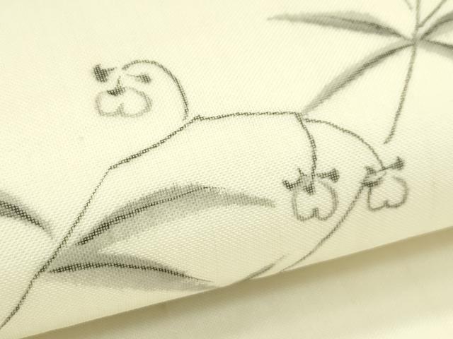 平和屋着物＊夏物　九寸開き名古屋帯　作家物　手描き　草花文　正絹　逸品　未使用　CABJ9029rv