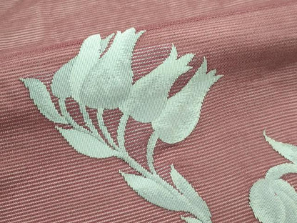 平和屋着物＊夏物　九寸名古屋帯　草花文　正絹　逸品　CABJ9035rv