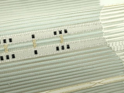 平和屋着物＊夏物　八寸名古屋帯　絽綴れ　横段文　金銀糸　正絹　逸品　CABJ9038rv