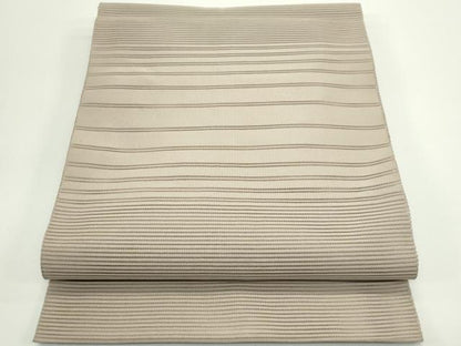 平和屋着物＊夏物　八寸名古屋帯　絽綴れ　胡桃染色　正絹　逸品　CABJ9048rv